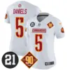 Womens Washington Commanders 90Th Sean Taylor Patch Vapor Limited Jersey Jayden Daniels Jersey White