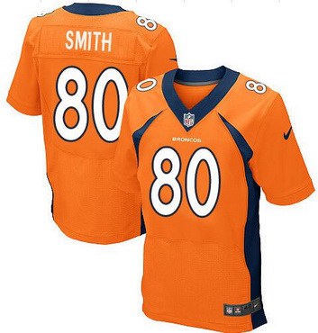 Men’s Denver Broncos #80 Rod Smith Orange Retired Player NFL Nike Elite Jersey