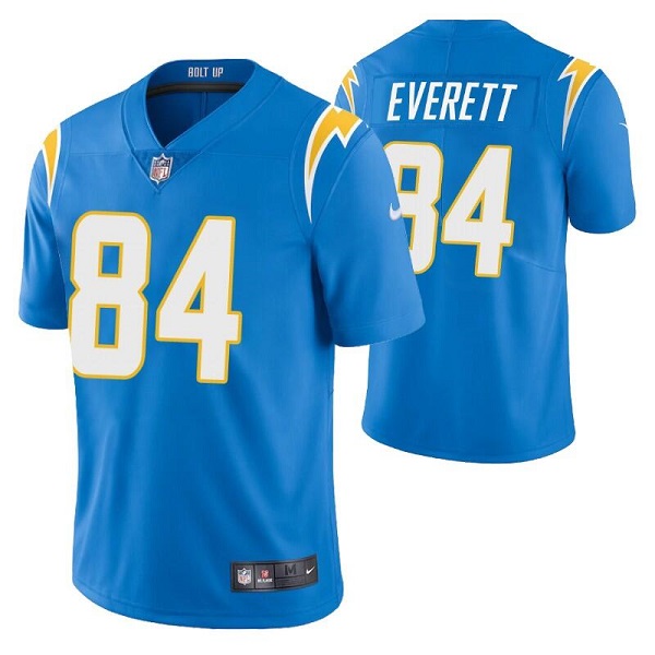 Men’s Los Angeles Chargers #84 Gerald Everett Blue Vapor Untouchable Limited Stitched Jersey