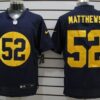 Nike Green Bay Packers #52 Clay Matthews Navy Blue Elite Jersey