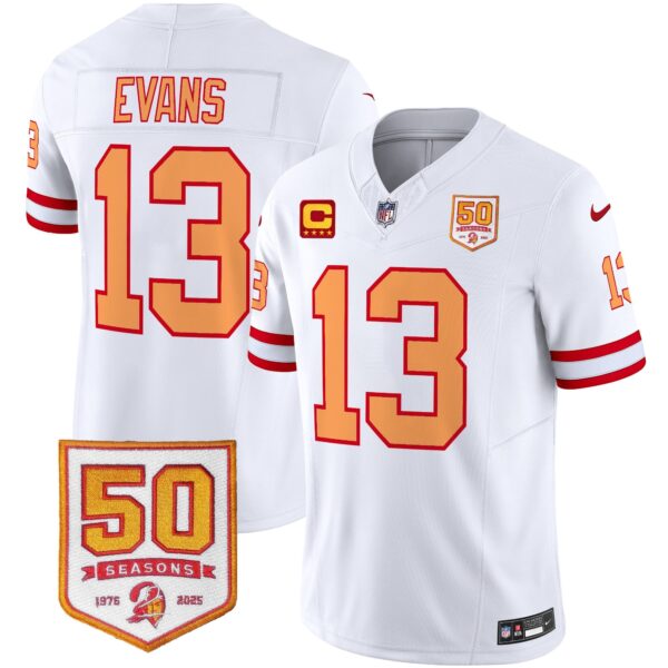 Tampa Bay Buccaneers ’76 Vapor Limited Jersey – All Stitched N1 – White Limited – Mike Evans Jersey