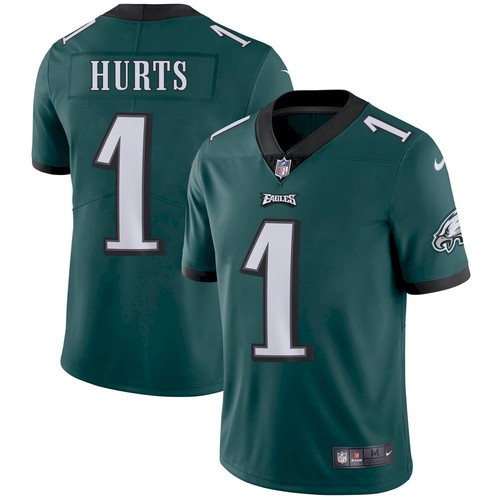 Men’s Philadelphia Eagles #1 Jalen Hurts Green Vapor Untouchable Limited Stitched Jersey