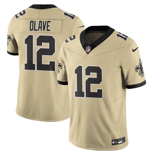 New Orleans Saints Golds Alternate Vapor Limited Jersey – All Stitched – Gold – Chris Olave Jersey