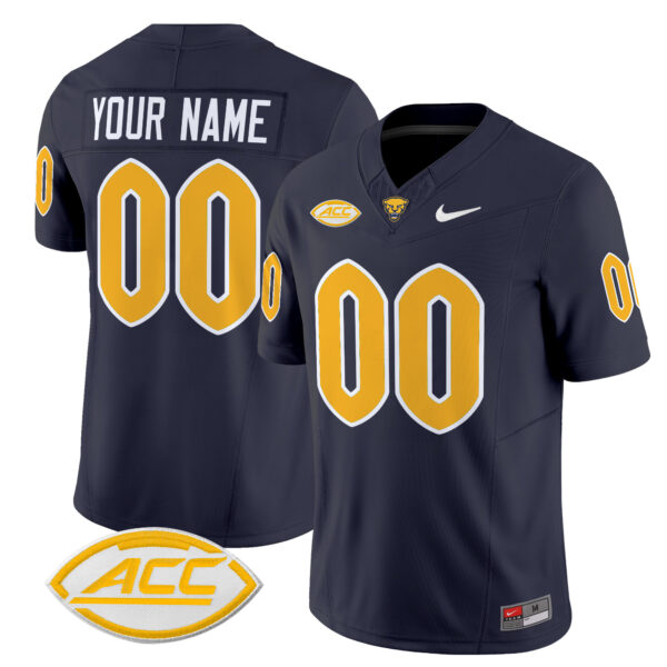 Pittsburgh Panthers 2024 Vapor Limited Custom Jersey – All Stitched – Men – Navy
