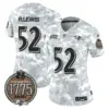 Womens Baltimore Ravens 2024 Salute To Service Establishment Year Patch Vapor Limited Jersey Ray Lewis Jersey Army