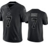 Men’s Dallas Cowboys #7 Trevon Diggs Black Reflective Limited Stitched Football Jersey