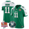 Philadelphia Eagles Super Bowl LIX Champions Jersey – All Stitched – Alternate Kelly Green – A. J. Brown – 11 Jersey