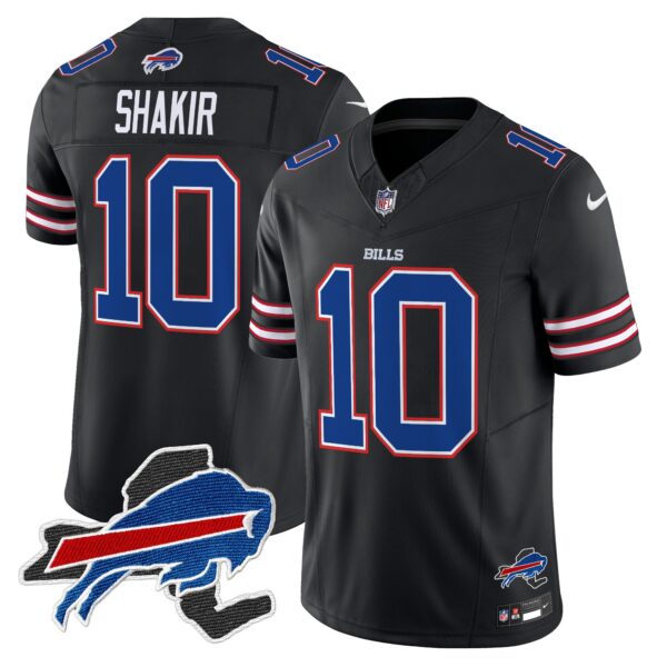 Bills New York Patch Vapor Limited Jersey – All Stitched – Black – Khalil Shakir Jersey