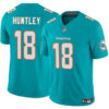 Miami Dolphins #18 Tyler Huntley Aqua 2024 FUSE Vapor Limited Stitched Football Jersey