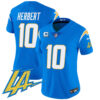 Women’s Chargers Vapor Limited Jersey V2 – All Stitched – Powder Blue – Justin Herbert