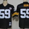 Pittsburgh Steelers #59 Jack Ham Black Throwback Jersey