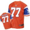 Men’s Denver Broncos #77 Karl Mecklenburg Retired Player Orange 1998 Retro Elite Jersey