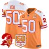 Tampa Bay Buccaneers ’76 Vapor Limited Jersey – All Stitched – Creamsicle Aternate – Vita Vea Jersey
