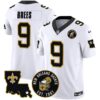 Men’s Saints EST. 1967 Patch Vapor Jersey – All Stitched – White – Drew Brees