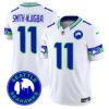 Men’s Seahawks 2024 Seattle City Patch Vapor Limited Jersey – All Stitched – White – Smith-Njigba