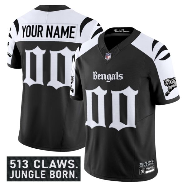 Cincinnati Bengals ‘Gothic Jungle Shadows Edition’ Vapor Limited Custom Jersey – All Stitched – Alternate Jersey