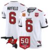 Tampa Bay Buccaneers ’76 Vapor Limited Jersey – All Stitched N1 – White – Baker Mayfield Jersey