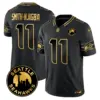 Mens Seattle Seahawks 2024 Seattle City Patch Gold Vapor Limited Jersey Smith Njigba Jersey Black Gold