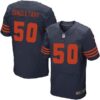 Men’s Chicago Bears #50 Mike Singletary Navy Blue With Orange Retired Player NFL Nike Elite Jersey
