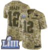 #12 Limited Tom Brady Camo Nike NFL Men’s Jersey New England Patriots 2018 Salute to Service Super Bowl LIII Bound