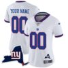 Giants New York State Map Patch Limited Custom Jersey V2 – All Stitched – Women – White