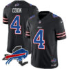 Men’s Bills New York Patch Vapor Limited Jersey – All Stitched Black James Cook Jersey