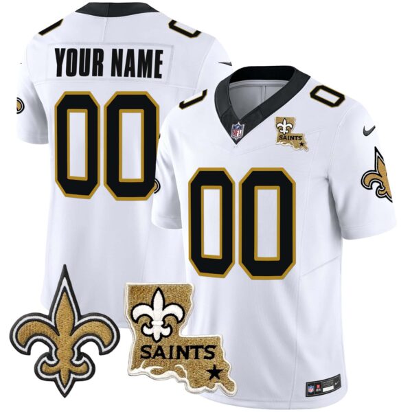 Saints 1987 Legacy Vapor Custom Jersey V2 – All Stitched – Men – White