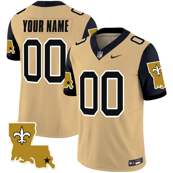 Saints 1987 Legacy Vapor Limited Custom Jersey V2 – All Stitched – Men – Gold