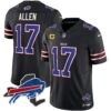 Bills New York Patch Vapor Limited Jersey – All Stitched – Black – Josh Allen Jersey