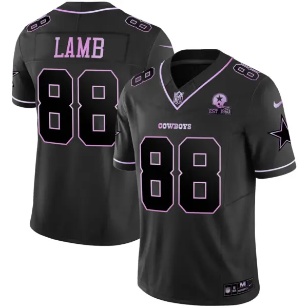 Men’s Ceedee Lamb Dallas Cowboys Deep Purple Jersey Black