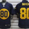 Nike Green Bay Packers #80 Donald Driver Navy Blue Elite Jersey