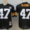 Size XXXXL Pittsburgh Steelers #47 Mel Blount Black Throwback Jersey