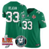 Men’s Philadelphia Eagles Super Bowl LIX Champions Jersey – All Stitched Kelly Green Cooper DeJean – 33 Jersey