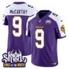 Minnesota Vikings King Of The North Patch Throwback Vapor Limited Jersey V2 – All Stitched – Purple Alternate – J.J. McCarthy Jersey