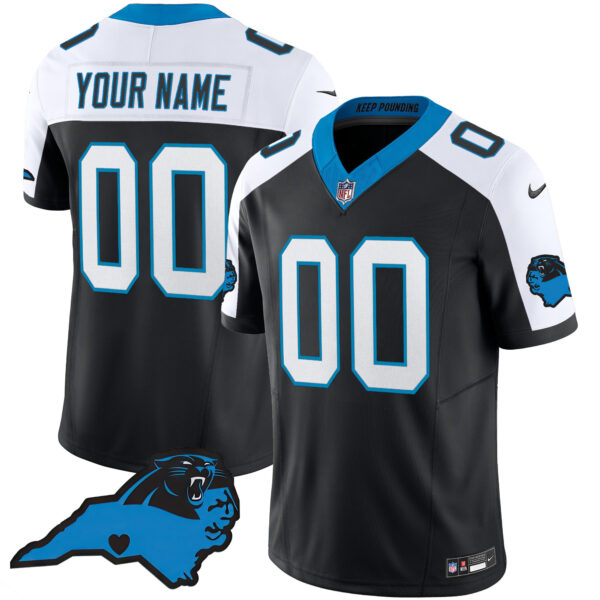 Panthers Vapor Limited Custom Jersey – Carolina Patch – All Stitched Men Black Alternate Jersey