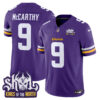 Men’s Minnesota Vikings King Of The North Patch Vapor Limited Jersey – All Stitched – Purple – J.J. McCarthy