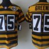 Nike Pittsburgh Steelers #75 Joe Greene Yellow With Black Throwback 80TH Jersey