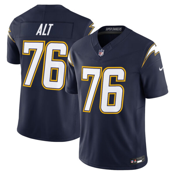 Men’s Los Angeles Chargers 2025 Alternate Charger Power Vapor Limited Jersey – All Stitched Navy Joe Alt Jersey
