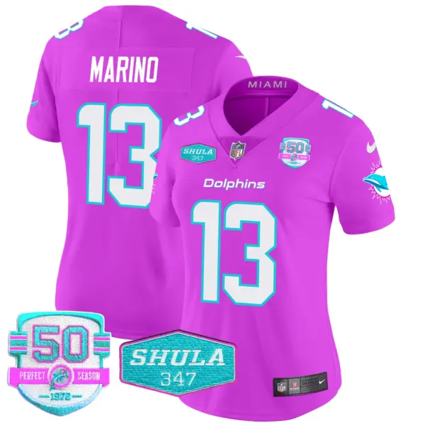 Womens Miami Dolphins Miami Vice Vapor Limited Jersey V2 Dan Marino Jersey Pink