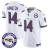 Mens Baltimore Ravens Maryland Patch Vapor Limited Jersey Est 1996 Patch Kyle Hamilton Jersey White