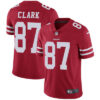 Nike San Francisco 49ers #87 Dwight Clark Red Team Color Men’s Stitched NFL Vapor Untouchable Limited Jersey