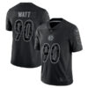 Men’s Pittsburgh Steelers #90 T.J. Watt Reflective Limited Stitched Jersey