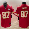 Men’s Kansas City Chiefs #87 Taylor Swift Red Vapor Untouchable Limited Football Stitched Jersey