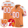 Tampa Bay Buccaneers ’76 Vapor Limited Custom Jersey – All Stitched – Creamsicle Alternate Jersey