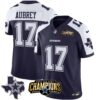 Men’s Cowboys 2023 NFC East Champions Patch Vapor Jersey – All Stitched – Alternate Navy – Brandon Aubrey