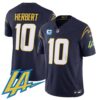 Men’s Chargers Vapor Limited Jersey V2 – All Stitched – Navy – Justin Herbert