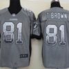 Nike Oakland Raiders #81 Tim Brown Drift Fashion Gray Elite Jersey