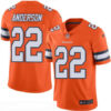 Men’s Denver Broncos #22 C. J. Anderson Orange 2016 Color Rush Stitched NFL Nike Limited Jersey