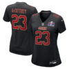San Francisco 49Ers #23 Christian Mccaffrey Super Bowl LVIII Carbon Fashion Game Player Jersey – Black