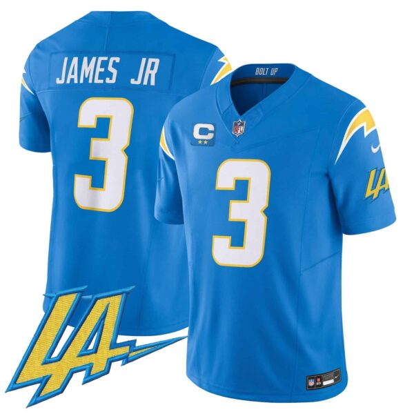Men’s Chargers Vapor Limited Jersey V2 – All Stitched – Powder Blue – Derwin James Jr.